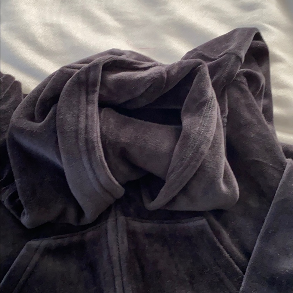 NWOT  juicy couture velour embellished hoodie - Picture 3 of 6
